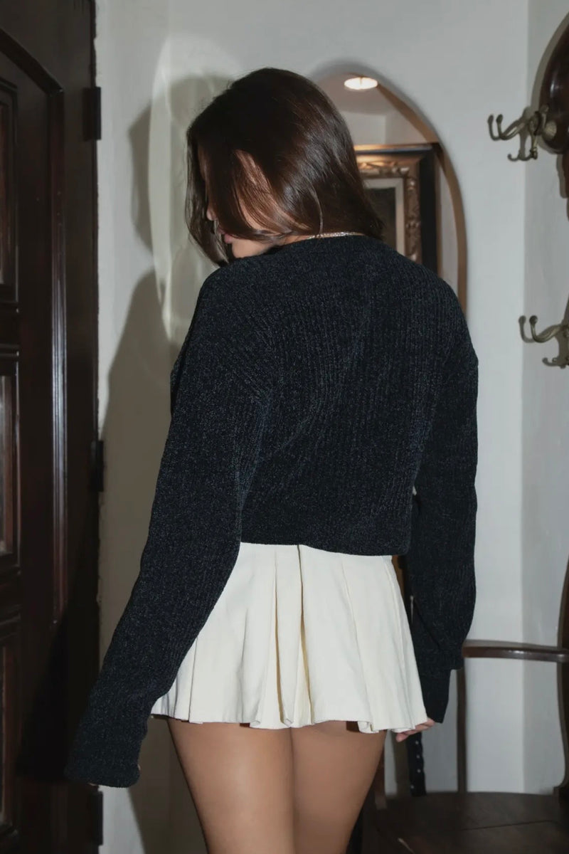 Micro Corduroy Pleated Mini Skirt with Under Shorts