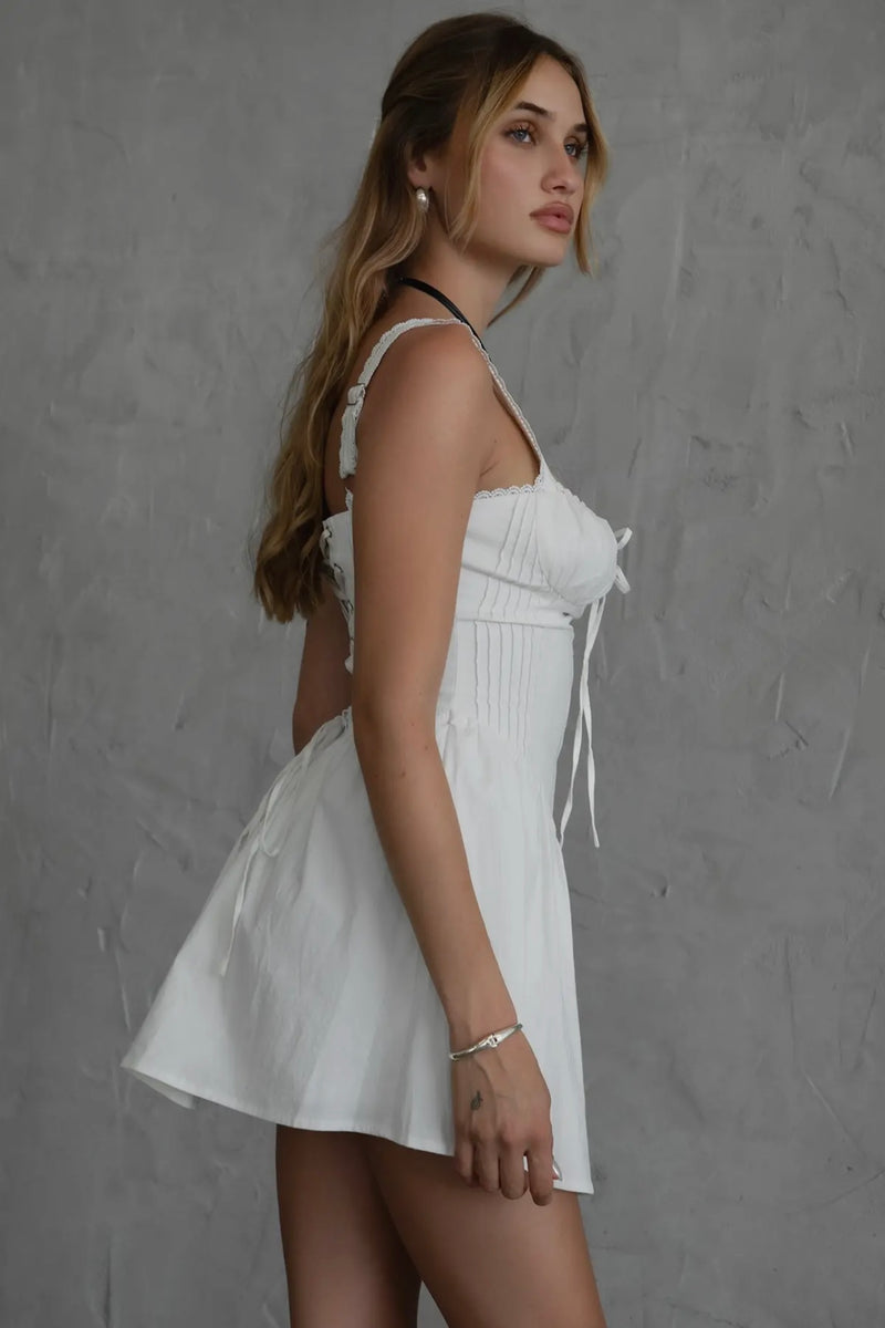 Poplin Corset Mini Dress