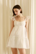 Dot Ruffled Mini Dress