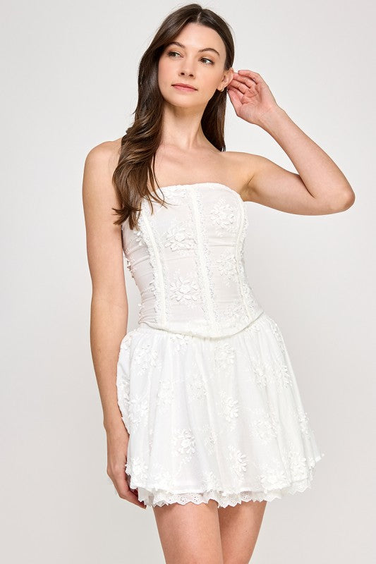 White corset & skirt set