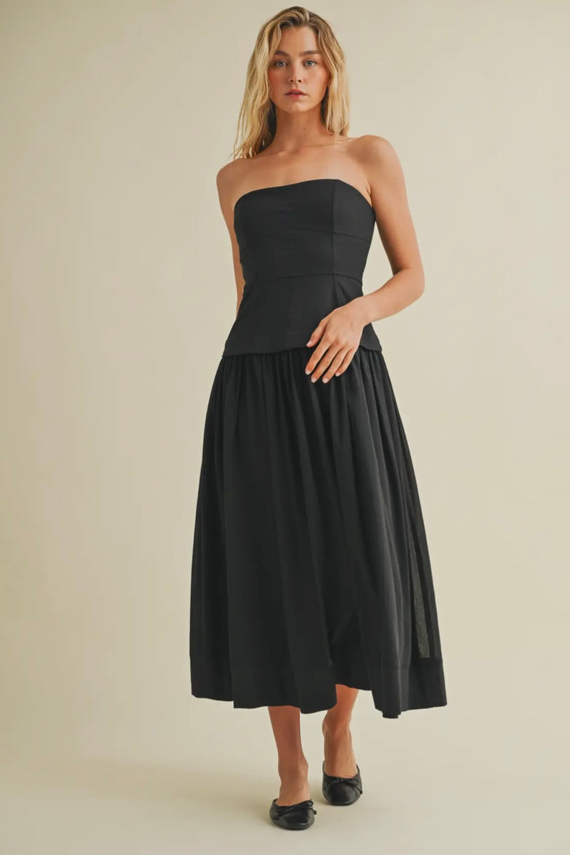 Corset Lined Strapless Dress
