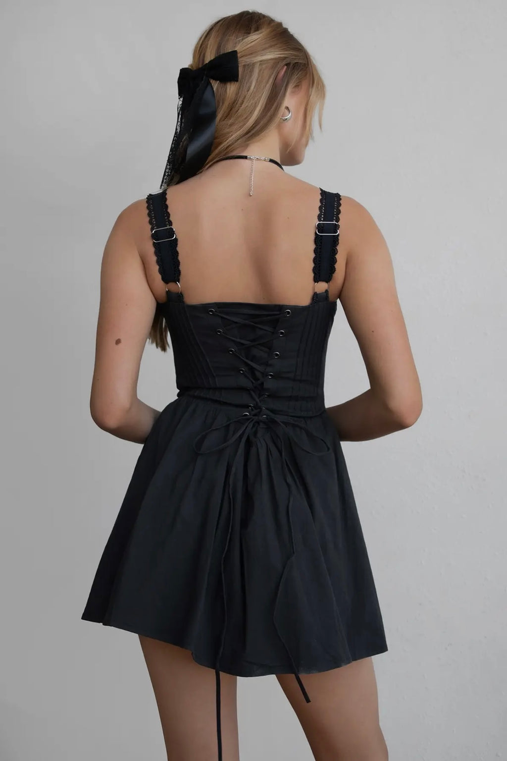 Poplin Corset Mini Dress
