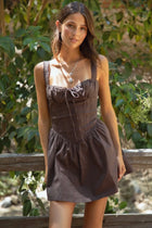 Poplin Corset Mini Dress