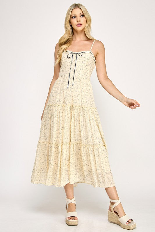 Floral Tiered Midi Dress