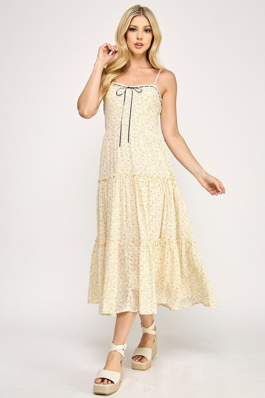 Floral Tiered Midi Dress