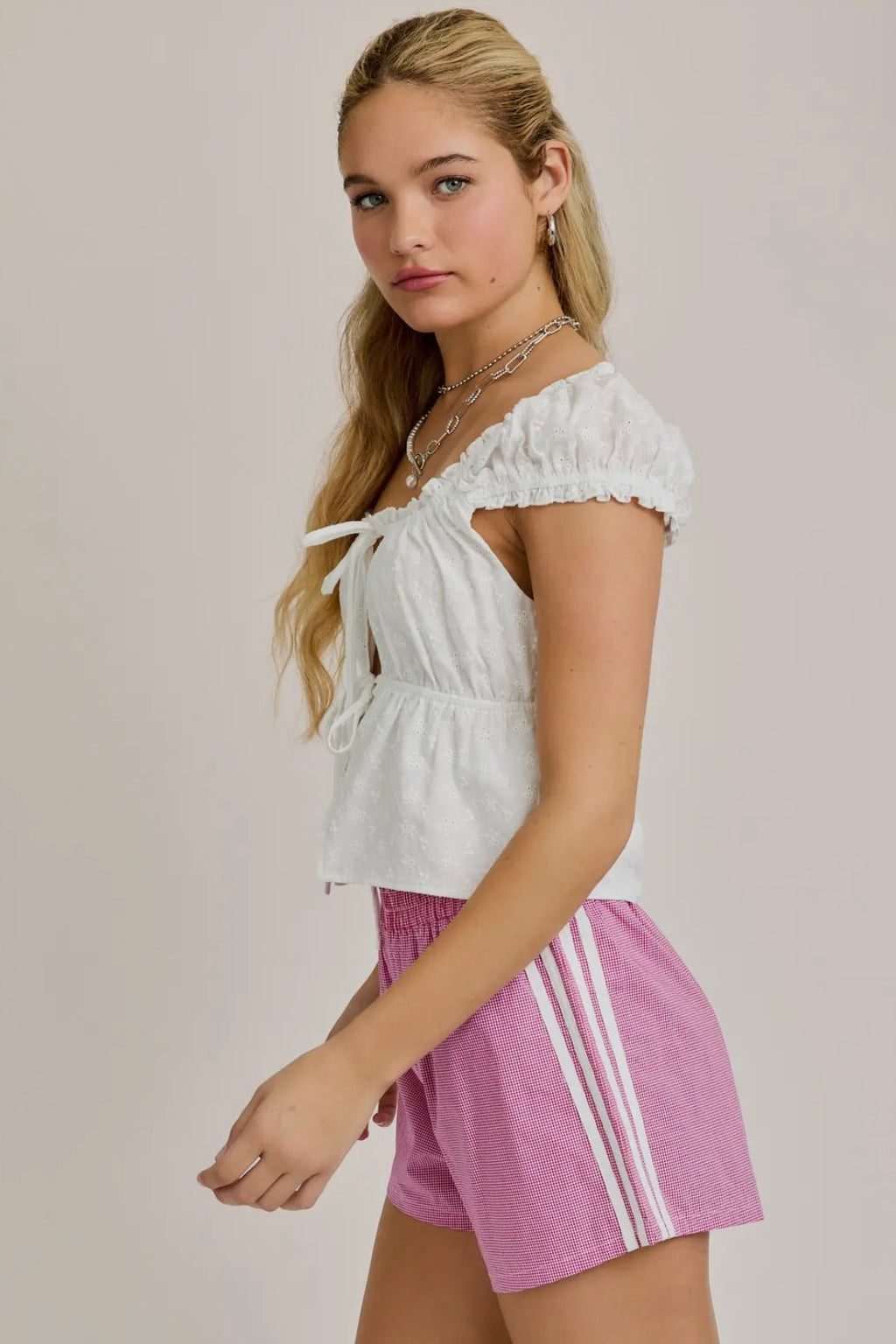 Cap Sleeve Square Neck Open Top