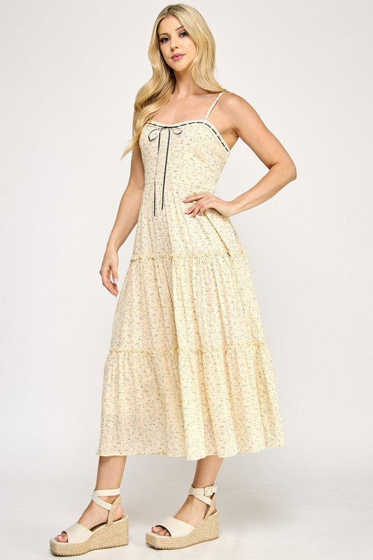 Floral Tiered Midi Dress
