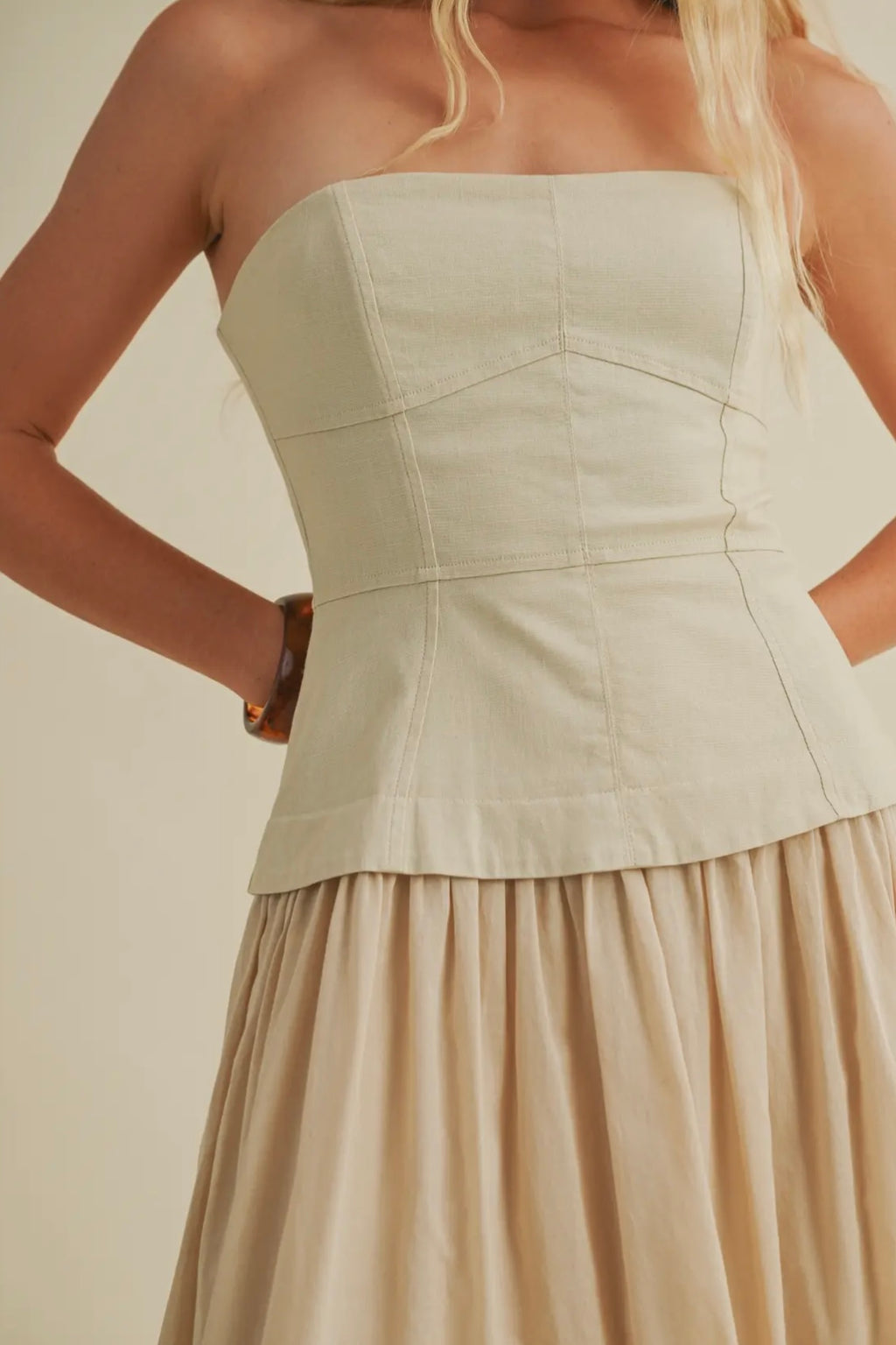 Corset Lined Strapless Dress