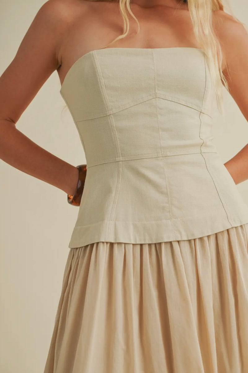 Corset Lined Strapless Dress