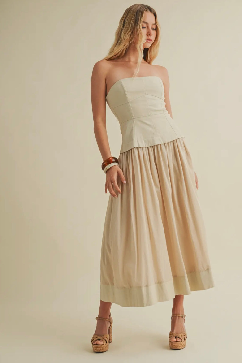 Corset Lined Strapless Dress