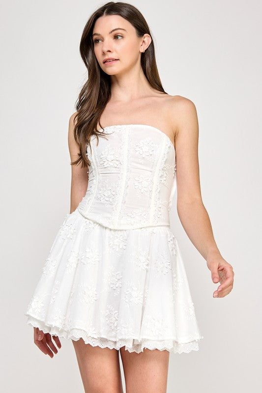 White corset & skirt set