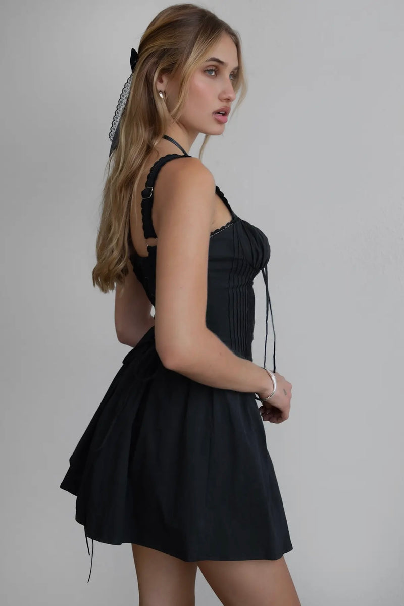 Poplin Corset Mini Dress