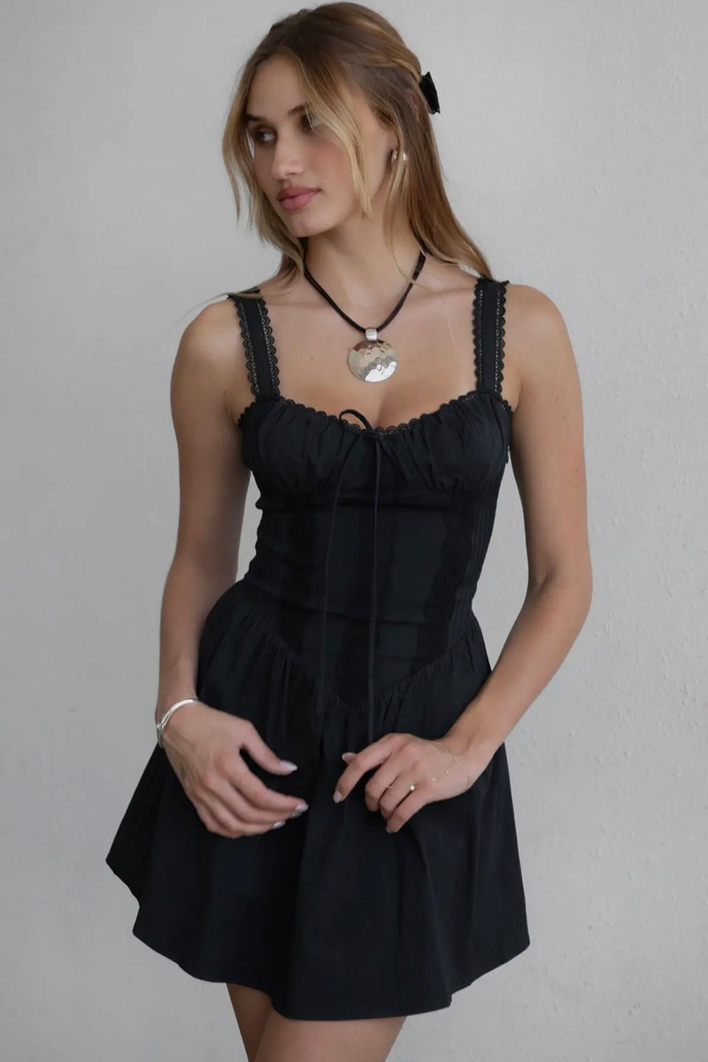 Poplin Corset Mini Dress