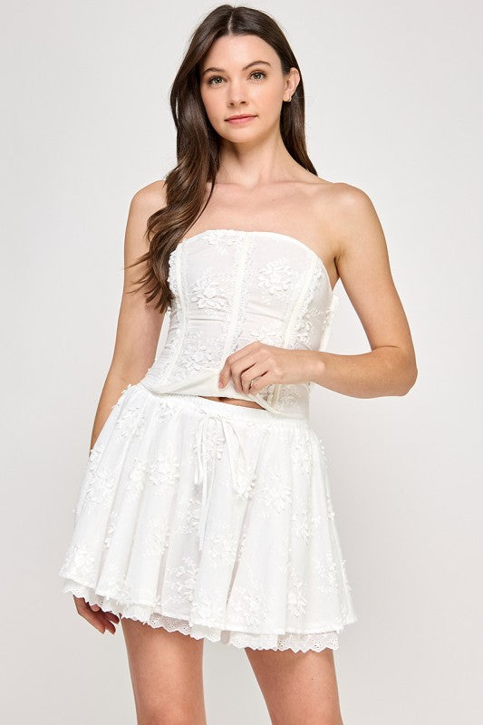 White corset & skirt set