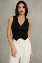 Noir Sleeveless Vest
