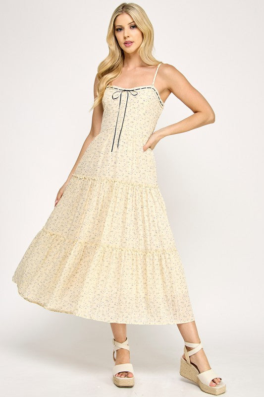 Floral Tiered Midi Dress