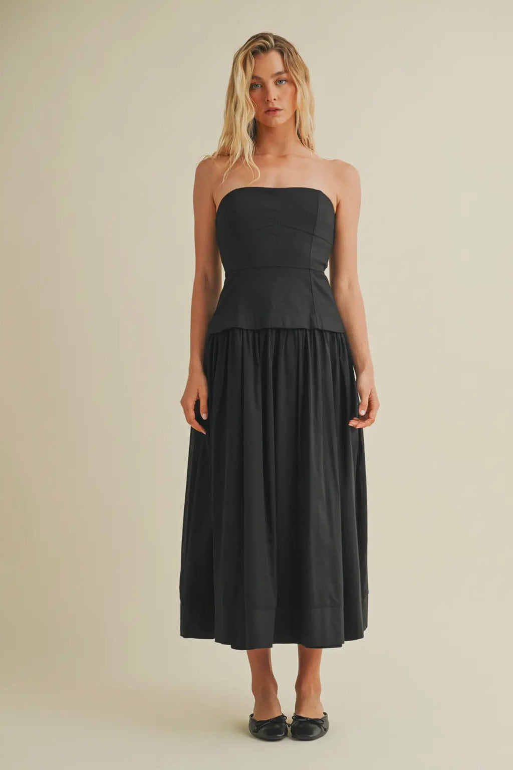 Corset Lined Strapless Dress