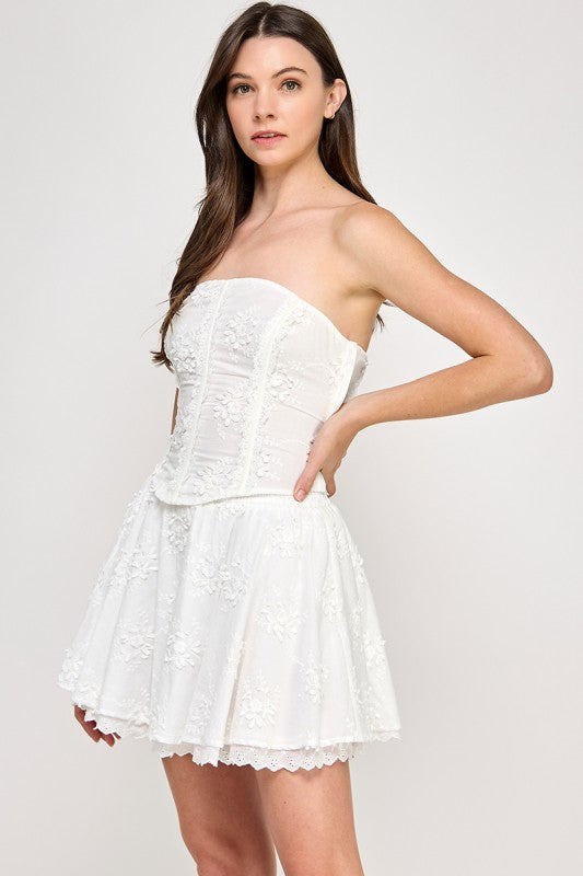 White corset & skirt set