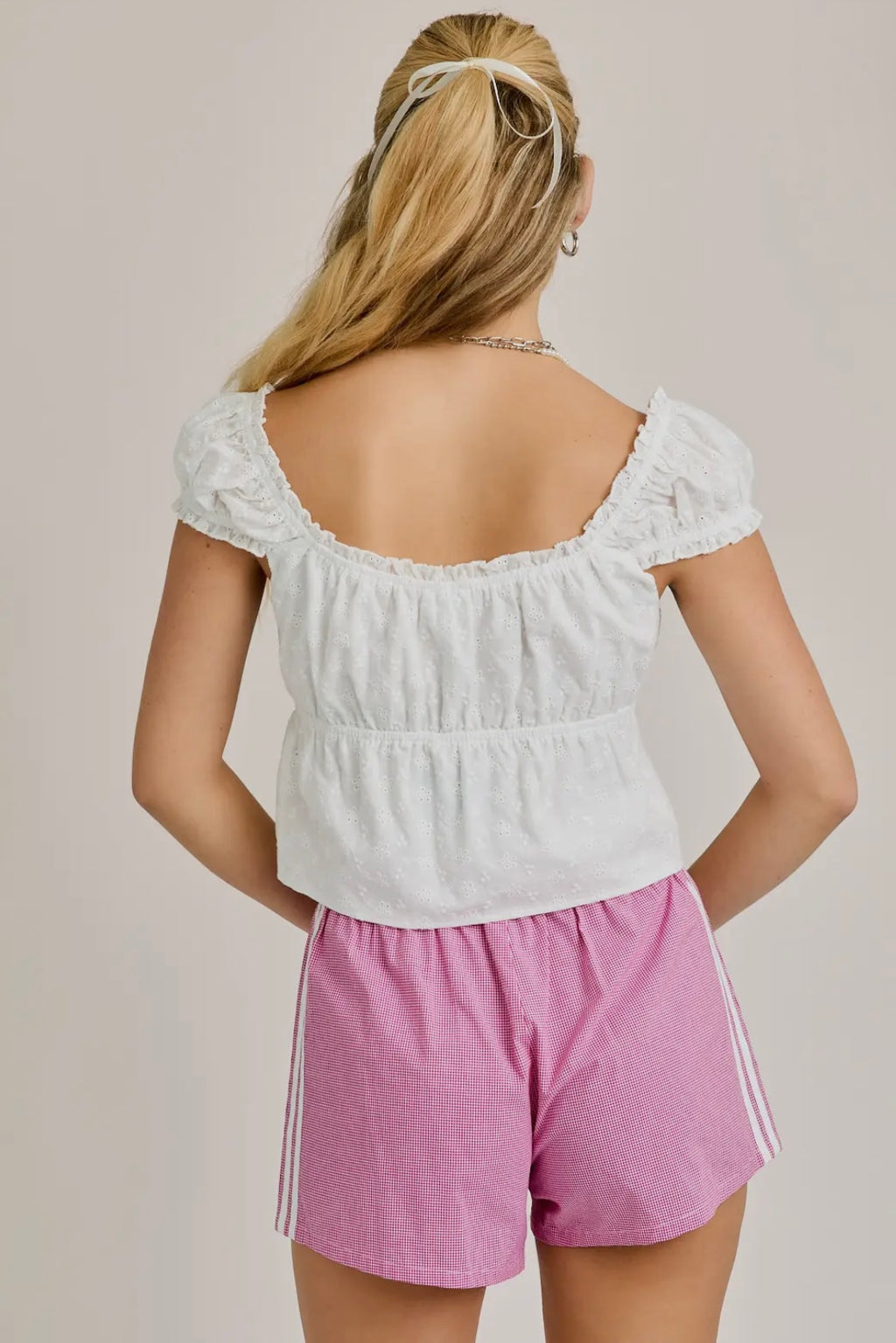 Cap Sleeve Square Neck Open Top