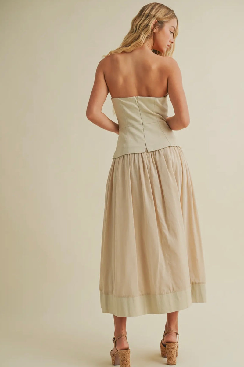 Corset Lined Strapless Dress