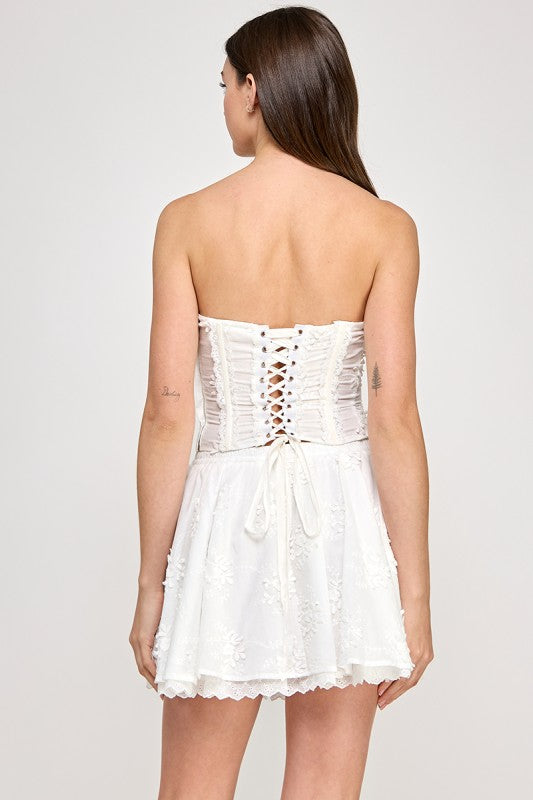 White corset & skirt set