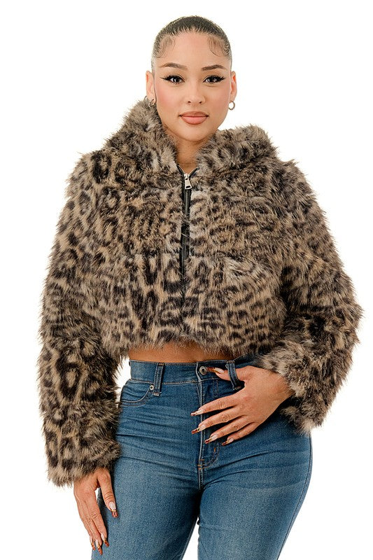 Leopard Zip Up