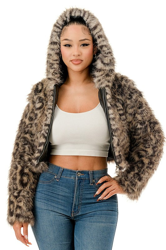Leopard Zip Up