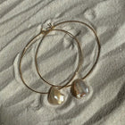 Abalone Gold Hoop Earrings